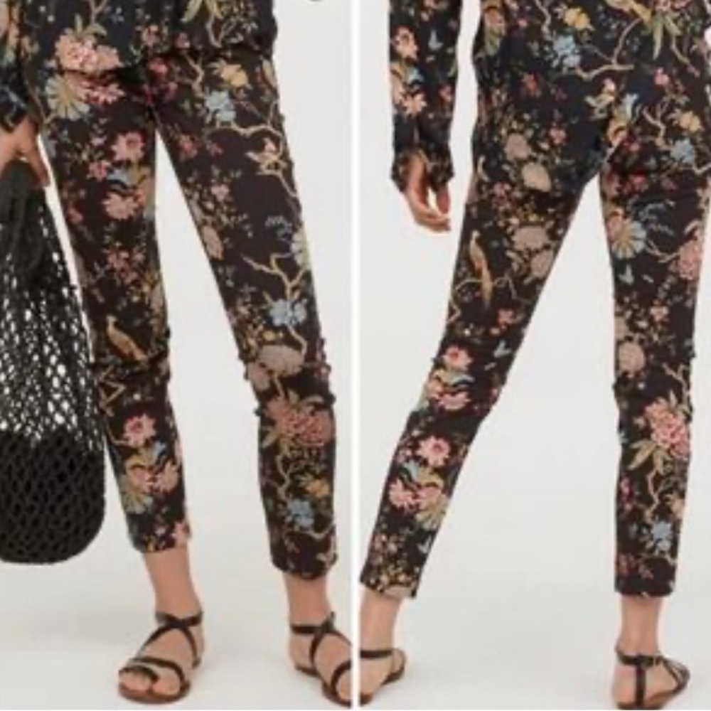 GP & Baker x H&M Floral Birds Print Slacks Pants - Picture 2 of 16